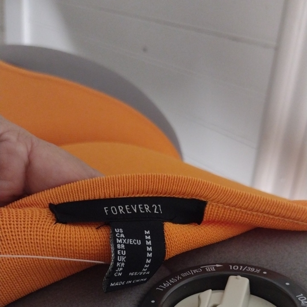 Forever 21 Vibrant Orange Cross-Neck Bodysuit - Picture 2 of 9